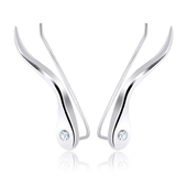 Silver Earring Slender Design EL-105